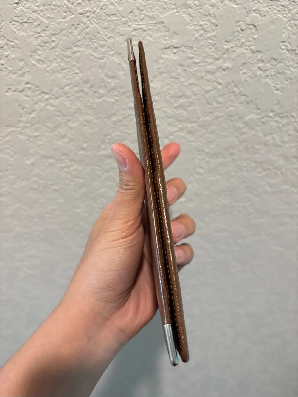 YSL Saint Laurent Brown Leather Long Card Holder Wallet